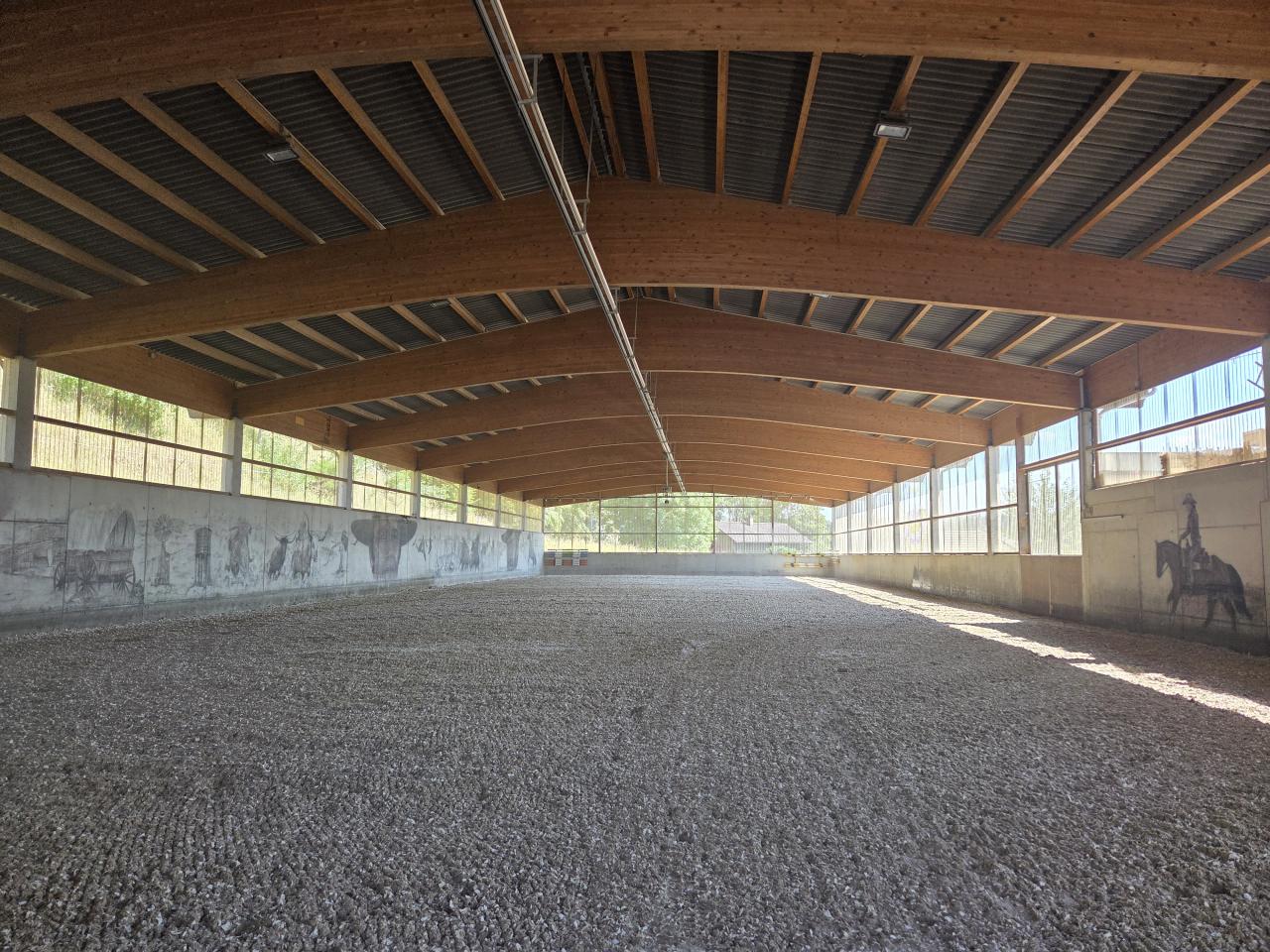 Halle neu mit Sandboden für Springreiten und Dressur